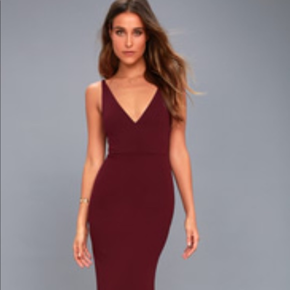 Lulu’s Burgundy Formal Dress - Picture 2 of 3